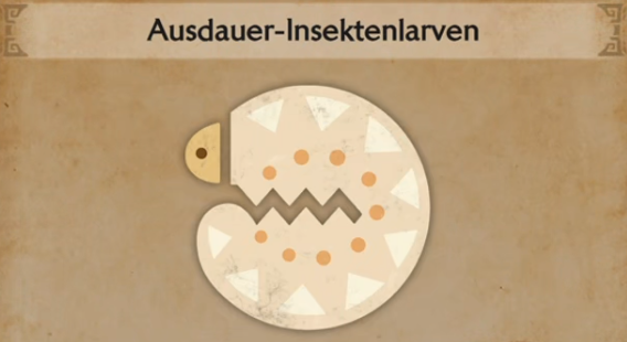 Ausdauer-Insektenlarve