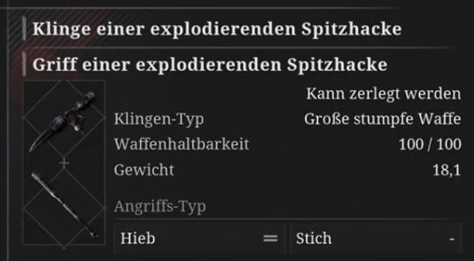 Explodierenden Spitzhacke