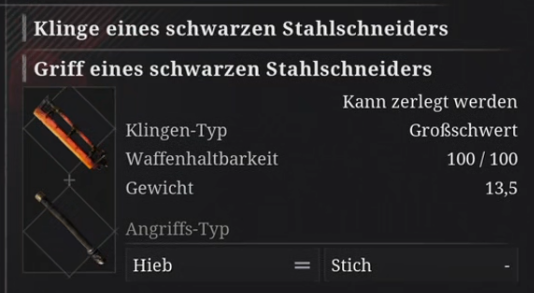 Schwarzen Stahlschneiders