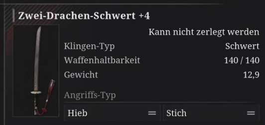 Zwei-Drachen-Schwert