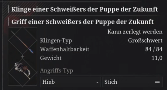 Klinge einer Schweißers der Puppe der Zukunft
