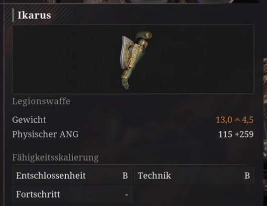 Legionswaffe: Ikarus