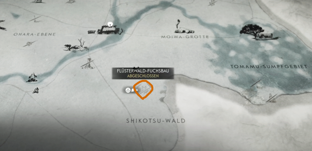 Ghost of Yotei Flüsterwald-Fuchsbau