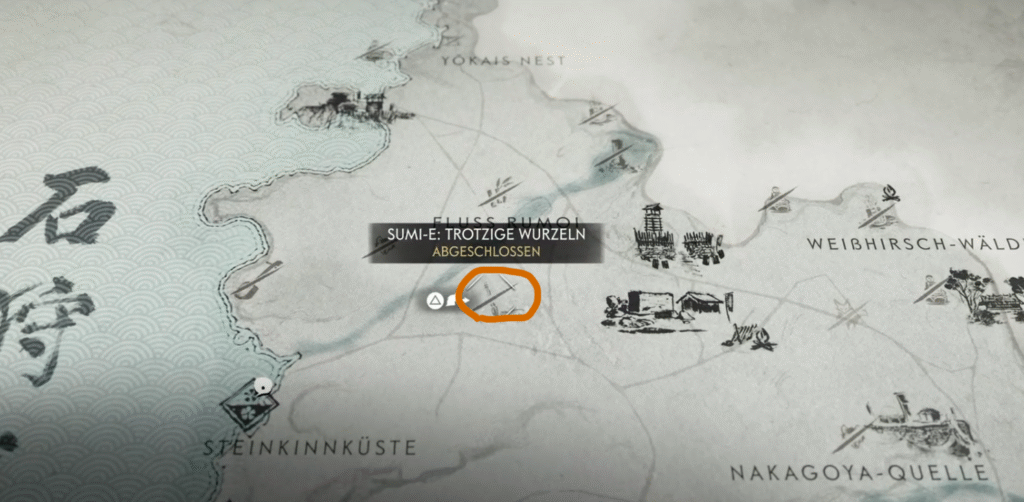 Ghost of Yotei Sumi-e Trotzige Wurzeln